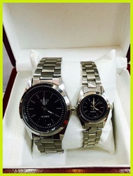 ✙ ✻ Seiko couple watch silver at gold fashion watch