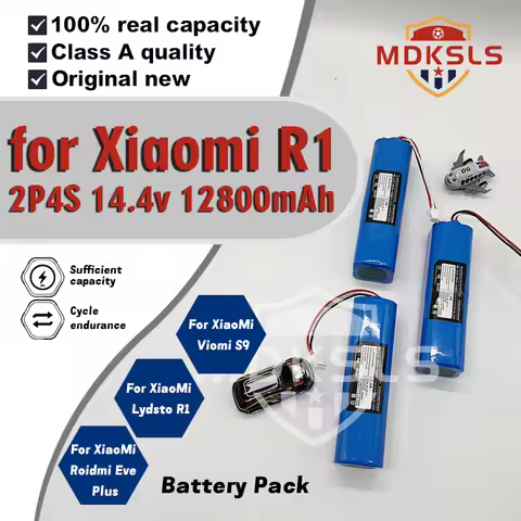 New 2025 100% Original For XiaoMi Viomi S9 Lydsto R1 Roidmi Eve Plus 14.4V lithium battery 2P4S 4800
