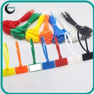 APPEAR 100pcs Cable Tag Easy Mark Tag Labels Self-locking Zip Ties Mesh Wire Marker Colorful Tag