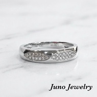 Natural Diamond Ring South African Diamond Unisex Neat Design Geometric Pavé Diamond Ring White Gold