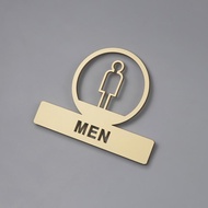 [2025] 3D Acrylic Wall Stickers Wall Decoration Toilet Signs Creative Unique Men Women Toilet Prompt