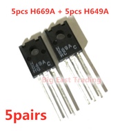 10pcs ( 5pcs H669A + 5pcs H649A ) TO-126F D669A B649A TO126 TRANSISTOR,guaranteed quality