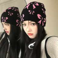 Y2K Y2K Hat Millennium Style Asian Culture Girl Korean Retro Y2K Bowknot Wool Female Autumn Winter C