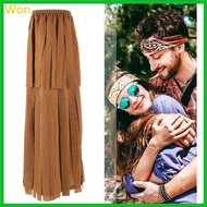 Won Women s Hippie Fringe Boot Covers 60s Leg Warmers Hippie Costume Accessories