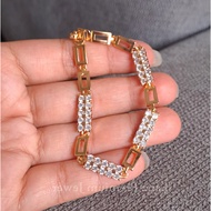 Bracelet Anita Crystal Titanium 22K Gold