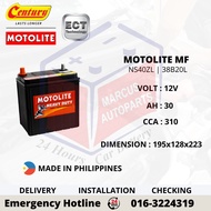CENTURY MOTOLITE NS40ZL | 38B20L AUTOMOTIVE CAR BATTERY