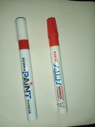 UNI + Zebra Paint marker ( Red)  油漆筆，補油筆 (红色）