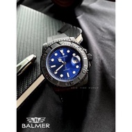 【现货】 宾马 Balmer 7918G BK-46 Classic Sapphire Men Watch with Blue dial and Black Silicon Strap