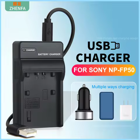 NP-FV50 Battery USB Charger for Sony FDR-AX33 AX100 NEX-VG10 VG20 VG30 VG900 HDR-CX110 CX130 CX150 D
