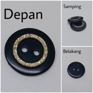 Black cardigan buttons size 28L / 18mm EXPORT QUALITY FS922-28 Black