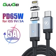 Guugei USB C Cable PD65W Magnetic Type C Cable PD 27W USB C To iOS Cable