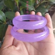 Violet jade bracelet Purple quartzite jade bracelet Standard width Bangle