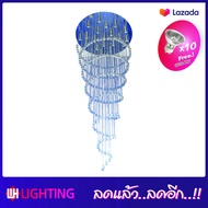 WH โคมไฟช่อ ไฟร้อยแก้วคริสตัลทรงยาวกลม + หลอด GU10=10 รุ่น WL-61446-1000C-CH-[GU10]