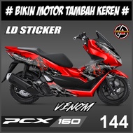 144 Decal Sticker PCX 160 Full Body Stiker Decal PCX NEW 160 Full Bodi Variasi VENOM Dekal PCX 160 F