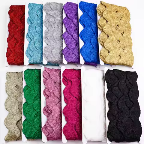 10yard/lot Ric Rac Zig Zag Ribbons 25mm Width Color Choice Beautiful Wave Lace Cord Threads For Craf