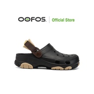 👨รองเท้าแตะ (OOFOS) OOahh Black รองเท้าเพื่อการฟื้นฟู - OF9630