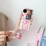 เคส OPPO Find N3 Flip สำหรับ OPPO Find N3 Flip (CPH2519)【เคสโทรศัพท์มือถือแบบแข็ง ฝาพับ ลายการ์ตูนหม