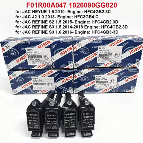 4PCS Original BOSCH F01R00A047 1026090GG020 1026090GH500 F 01R 00A 047 for JAC HEYUE J2 A13 A30 REFI
