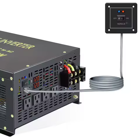 7000W Wired Control Pure Sine Wave Solar Power Inverter Battery 12V 24V 36V 48V 60V 96V 110V DC to 1