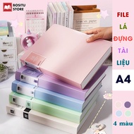 Leaf File for Documents A4 30 40 60 Pastel Color Cover Bags for Documents, Papers, Stationery Files,