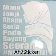 Stiker Lori. Sticker Cermin Lori. Stiker Abang Janji