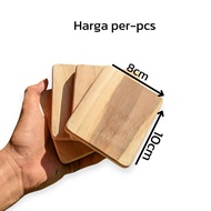 Teak wood coasters, coasters measuring 10cm x 8cm, 1.5cm thick, Teak wood coasters