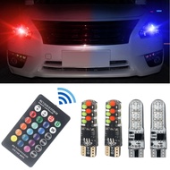 12V T10 LED Car Dome Reading Light – W5W 194 168 5050 SMD RGB Wedge Bulb with Remote Controller T10 