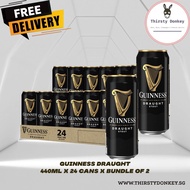 Guinness Draught - 440ml x 24 cans (Bundle of 2) (BBD: 12/2026)