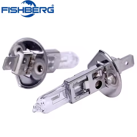 2pcs H1 55W Halogen Bulb 12V White 4500K Clear Glass Car HeadLight 55W Bulb Auto Light Clear Fog Lam