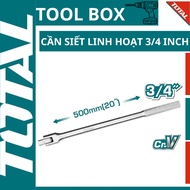 TOTAL THTFX34201 3/4 Inch Flexible Tightening Rod 500mm Long 50BV30 Steel Chrome Plated Super Durabl