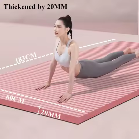 183×60cm Thick Yoga Mat Anti-skid Sports Fitness Mat 20MM Comfort Foam Yoga Matt for Exercise Yoga a