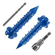 1/4 "x 1-1/4" Slotted Hex Head Concrete Screw Anchor Blue Hex Head Used for Anchoring Masonry Blocks