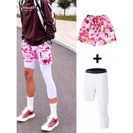 baju tight lelaki seluar tight tight pant man Summer American Basketball Shorts Men's Skinny Casual 