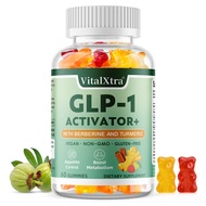 VitalXtra GLP-1 Activator+ Gummies with Berberine & Turmeric, Appetite Control, Metabolism Support