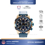 BALMER 8111G BRG-5 Analog Chronograph Stainless Steel Leather Strap Japan Quartz Jam Lelaki Men Watc