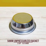 Unpressurized Basket 58mm 2 Cup Funnel Basket Portafilter 58mm Double