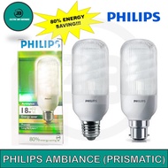 PHILIPS Ambiance Prismatic 18W WW E27 B22 | 80% Energy saving lamp | Yellow Light