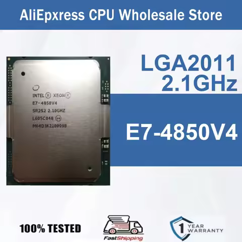 Intel Xeon E7-4850V4 16 Core 32 Thread 2.1GHz 115W 40MB Cache 14nm LGA 2011 SR2S2 DDR4-1333/1600/186