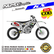 STIKER DECAL KX 250 450 PUTIH DESAIN BEBAS