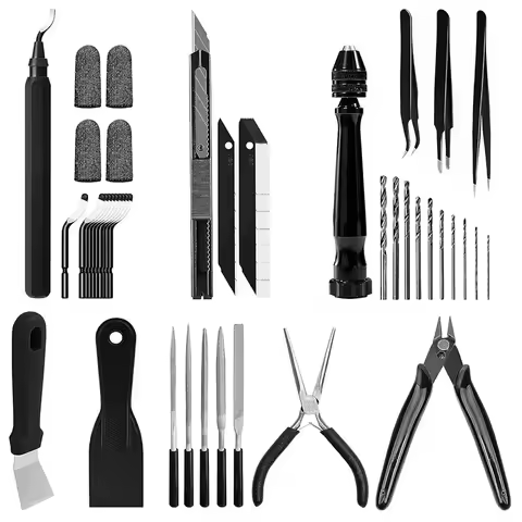 Black 3D Printer Tool Kit Beginner Tool Set For 3D Printer Entry-Level Tool Kit 3D Printer Starter T