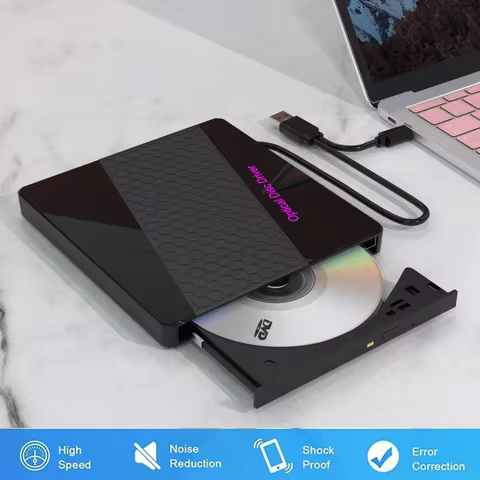 USB Typec 3.0 External CD/DVD Optical Drive CD/DVD Player DVD Burner Multi-Function with USB 3.0 Por