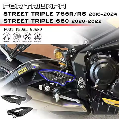 Motorcycle Foot Pedal Heel protective For Triumph Street Triple 765R / 765RS 2016-2024 Street Triple