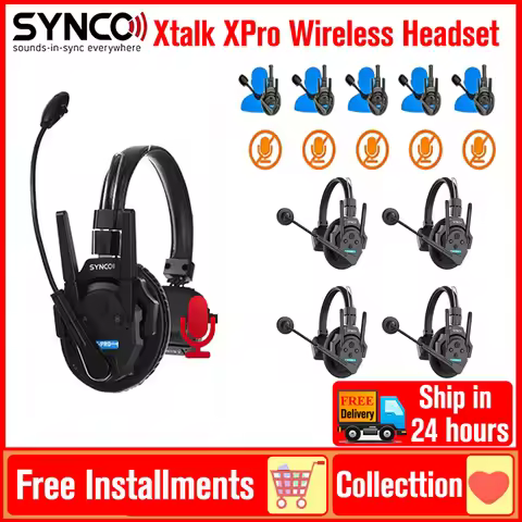 SYNCO XPro 1 Xtalk XPro 2 5 Wireless Headset Intercom System 2.4G Communication Wireless Microphone 