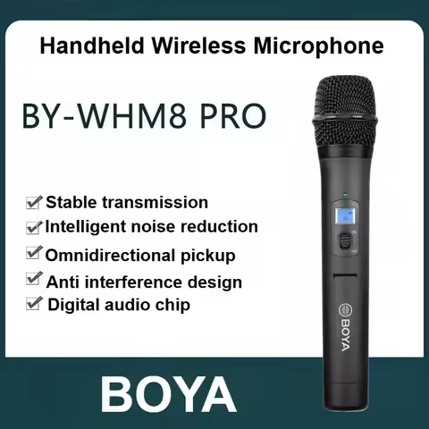 BOYA BY-WHM8 Pro UHF Wireless Handheld Microphone 48 Channels OLED Display Dynamic Mic for BY-WM8 Pr