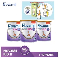 Novalac Novamil KID IT 1-10 Years | 800g x 3 &amp; Free Gift | Exp: 01/2025