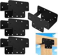 4Pcs Pergola kit T Shaped 4x4 (Inner Size 3.6x3.6), DIY Pergola Brackets Kit Extension Bracket Woodw