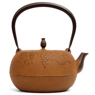 及富 南部鐵器 鐵瓶 鐵壺 姥口葡萄 侘寂色 1.8L IH對應 日本製