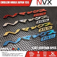 Most Liked 2 PCS NMAX EMBLEM 2 PCS 155 LOGO NMAX JAPAN 155 3D NOT A STICKER OR STICKER embossed EMBL