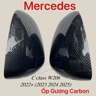 Carbon Mirror Cover for Mercedes C200 C300 W206 2022 2023 2024 2025 High Quality Accessories
