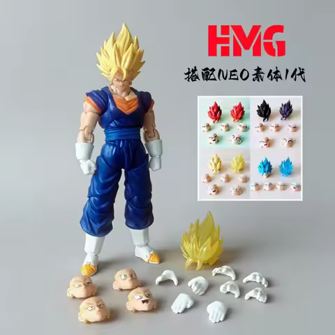 In Stock HMG×Neo Dragon Ball Vegito Anime Action Figures DBZ Super Saiyan Goku Vegetto SHF 1/12 Scal